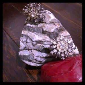 Snowflake-Starburst Clip-On Earrings